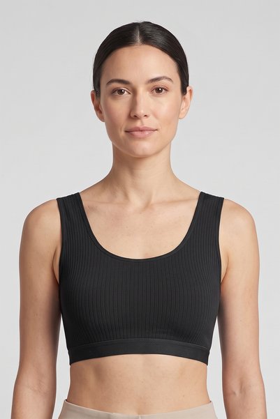 HNX Bustieră de damă căptușită cu curea groasă pentru camisole neagră