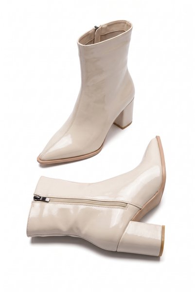 Les Chatelets Les Châtelets Mirabeau Thick 7cm Heeled Patent Leather Pointed ...