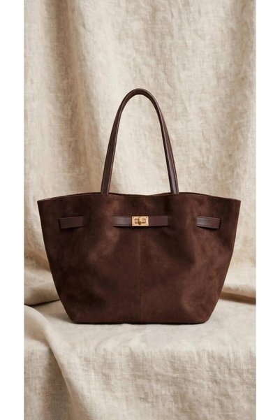 SHIKIRTI BAG STORE Geantă de mână și de umăr pentru femei, din piele întoarsă...