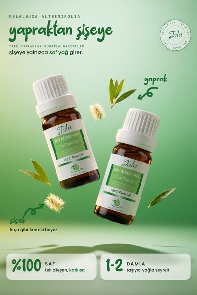 Tala Çay Ağacı Uçucu Yağı %100 Saf ve Doğal 10 Ml