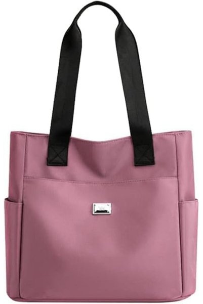 Generic Women's Nylon Tote Bags, Large Shoulder Bag with Zipper and Pockets, ...