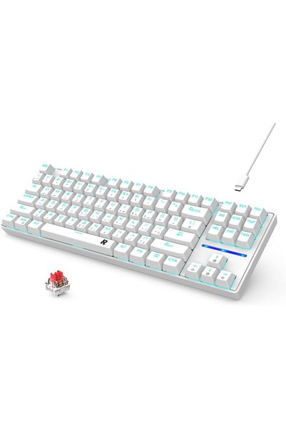 Generic 75% Gaming Keyboard,Arabic English 87 Keys Mechanical Keyboard with R...