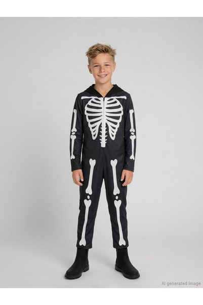 LC Waikiki Trendy Picks from Kübra Butik: Skeleton-Printed Boys' Costume