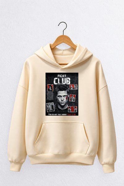Vordevia سترة قطنية فاخرة كبيرة الحجم مطبوعة بـ«Fight Club» مصنوعة من 3 خيوط ...