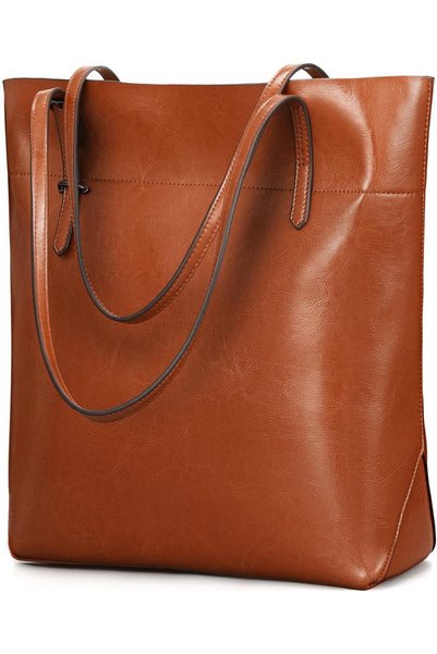 Generic Vintage Genuine Leather Tote Shoulder Handbag for Woman with Adjustab...