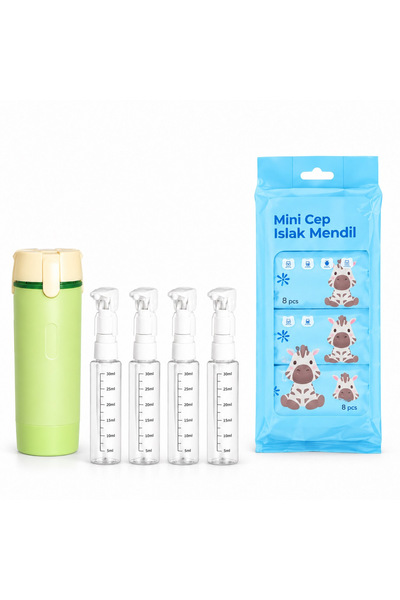 Busstier Care Kit – Travel-Size Bottles and Pocket Wet Wipes Set