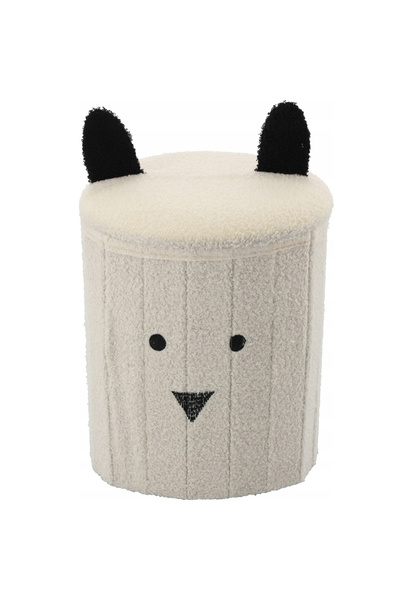 OEM Taburet pentru copii, pliabil cu spatiu depozitare, 80 kg, 28×34 cm, bej