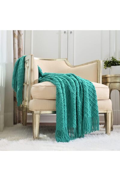 Generic Boho Crochet Throw Blanket for Couch Sofa Chair Bed Decoration, Gift ...