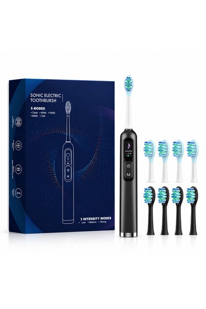 StfTauc ® Periuță de dinți electrică Sonic pentru adulți și copii, 8 capete d...
