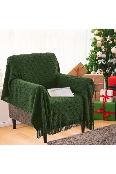 Generic Knitted Throw Blankets for Couch and Bed, Soft Cozy Knit Blanket with...