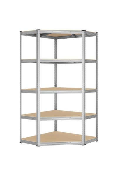 OEM Raft de colt metalic cu 5 polite, pentru garaj sau depozitare, 70x70x180 ...
