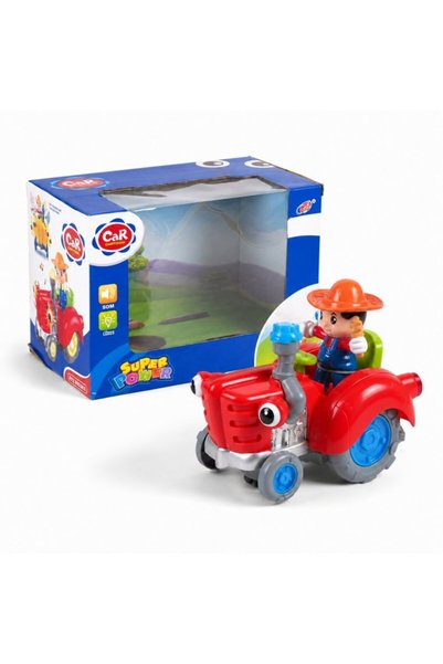 Avaleea Tractor Electric Cu Figurina La Volan, Jucarie Interactiva Tip Tracto...