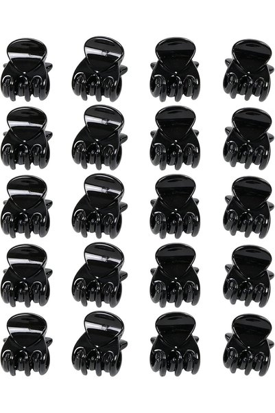 Generic Small Black Hair Claw Clips, Mini Plastic Jaw Hair Clips Non‑Slip Hai...