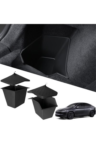 Generic 2PCS Rear Trunk Storage Bins with Lids for Tesla Model Y Juniper 2025...