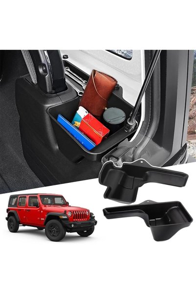 Generic Trunk Storage Box Tray Fit for Jeep Wrangler JL 2018-2024, 2 Pack Rea...
