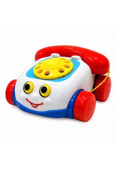 Avaleea Telefon De Jucarie Pe Roti Cu Snur De Tras Pentru Copii, Receptor Det...