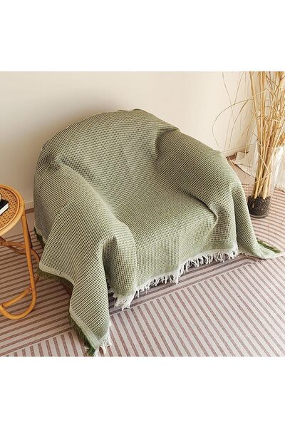 Generic Cotton Sofa Cover for Single Seater Couch Chair, 180x180cm Stretch So...
