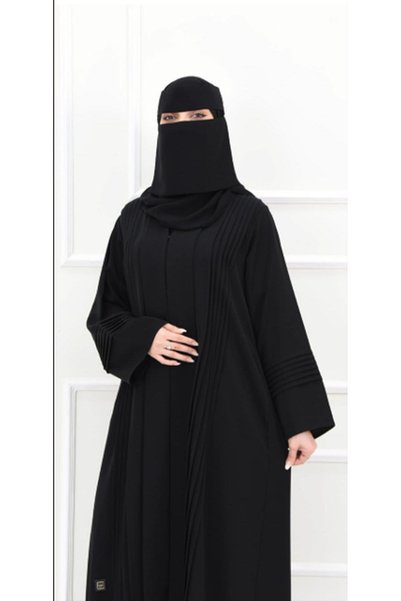 AL-QIMMA Practical Abaya Suitable for Work and Outings, with Elegant Folds on...
