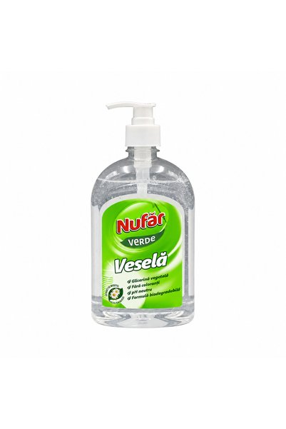 Nufar DETERGENT DE VASE 500 ML CU GLICERINĂ VERDE