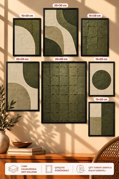 UNT 7-Piece Frame-Looking Modern Painting Set |   Retro & Pop Art |   Living ...