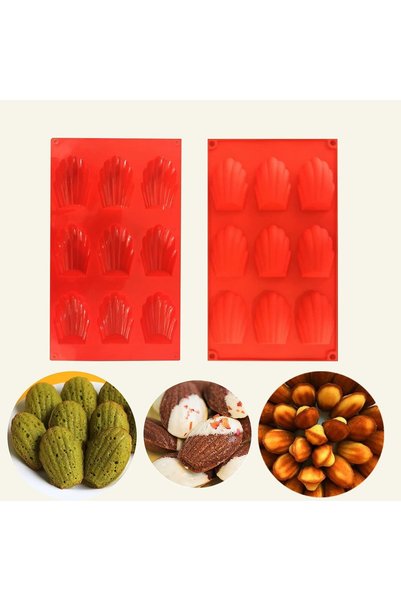 Generic 2-piece Madeleine pan Silicone Madeleine cookie pan 9-cavity Madelein...