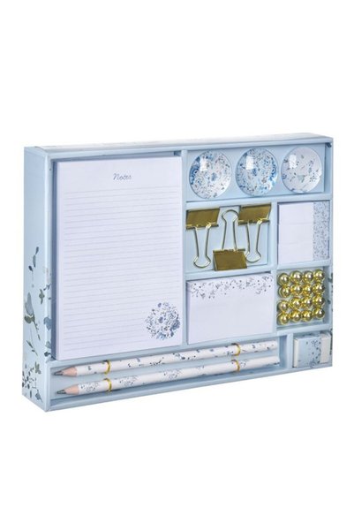 SHOPIENS Set de birou bleu cu model floral Shopiens®