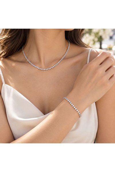 SHOPIENS Set colier si bratara cu stras Shopiens®