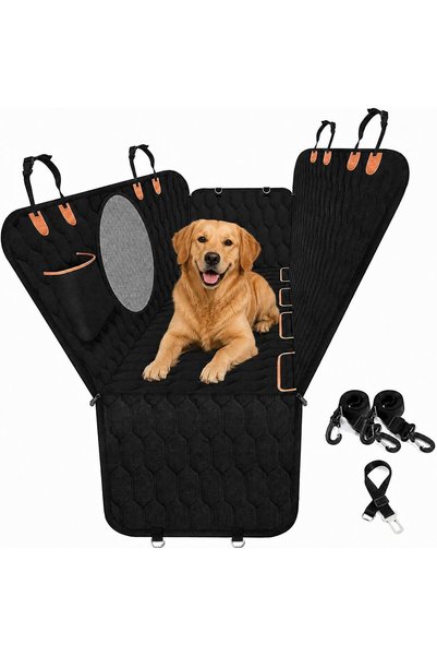 Generic Dog Car Seat Cover for Back Seat, 100% Waterproof Dog Hammock with Se...