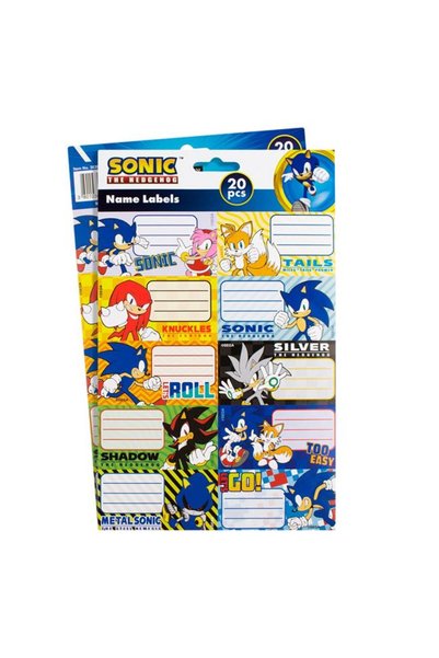 SHOPIENS Set de 20 etichete adezive sonic 2file din plastic si hartie Shopiens®