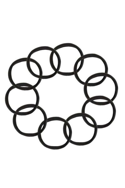 SHOPIENS Elastice de par tip frotir negre pentru dama set 10 bucati Shopiens®