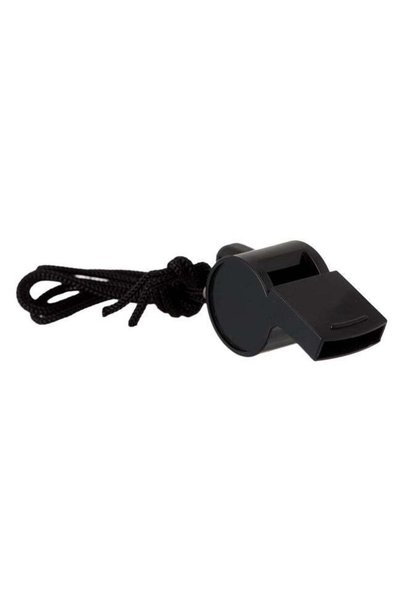 SHOPIENS Fluier din plastic negru pentru antrenament cu snur Shopiens®