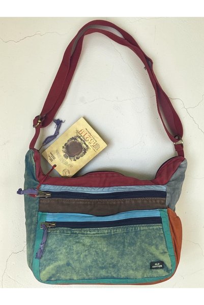 Old Cotton Quality Vintage Antique Casual Travel School Messenger Bag 28 cm X...