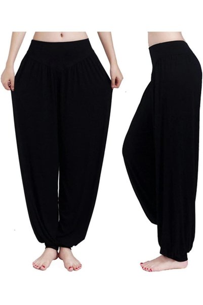 Generic Women Casual Loose Harem Pants Elastic Soft Odell Cotton Beach Pants ...