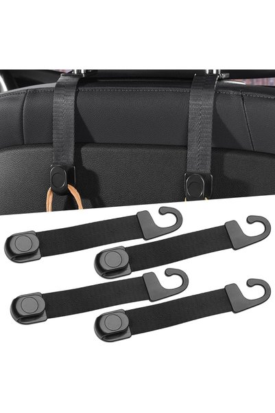 Generic STHIRA® 4Pcs Car Headrest Bag Hanger Backseat Snap-on Strap Organizer...