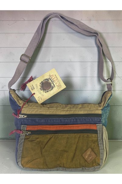 Old Cotton Quality Vintage Antique Casual Travel School Messenger Bag 28 cm X...