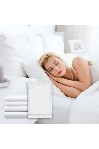 Generic 4 PCS Disposable Bedding Set Queen Sized Portable Non-Woven Bed Sheet...