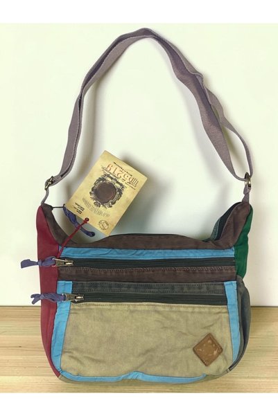 Old Cotton Quality Vintage Antique Casual Travel School Messenger Bag 28 cm X...