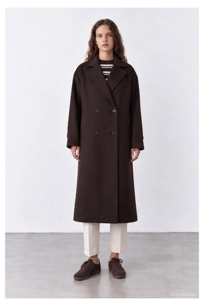 Quzu Women's Coat KBN02865 Coffee