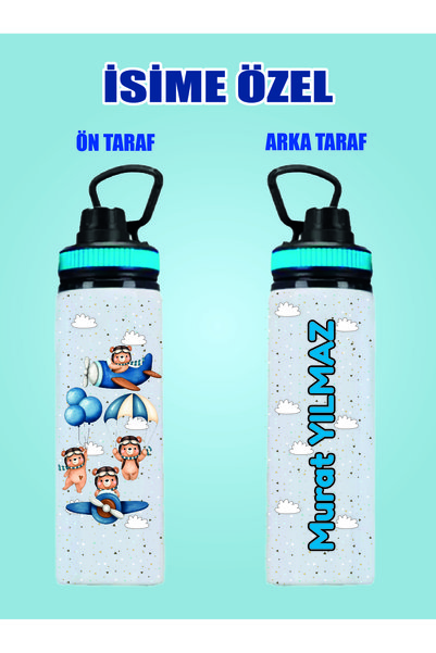DKDZ SHOP Personalized Metal Water Bottle & Water Flask for Kids, 800 ml - 005