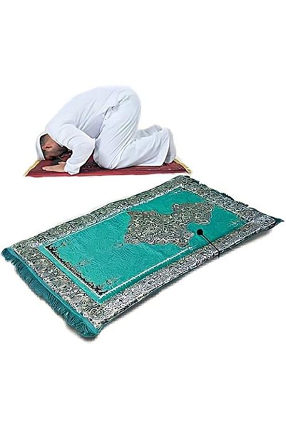 Generic سجادة صلاة «سمارت فوم» (فيروزية، 110 × 2.3 سم)
