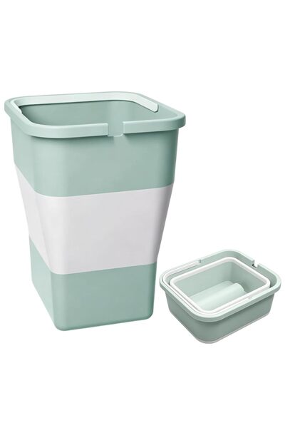 Generic Collapsible Car Trash Bin, Portable Foldable Storage Bucket with 5 Ro...