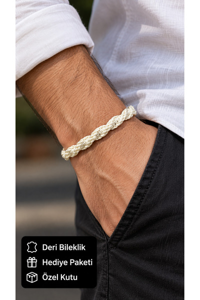 HER ŞEY NOTA www.herseynota.com Elvarin Celsora Cream-Colored Knitted Cord Me...