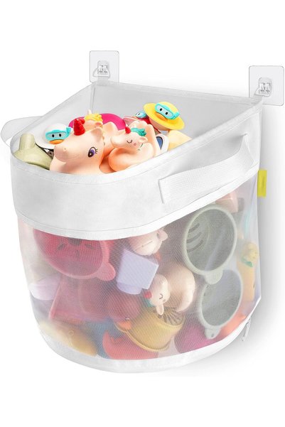 NALACAL Large Bath Toy Storage, 4.15 Gallon Bath Toy Holder, Quick Dry Bathtu...