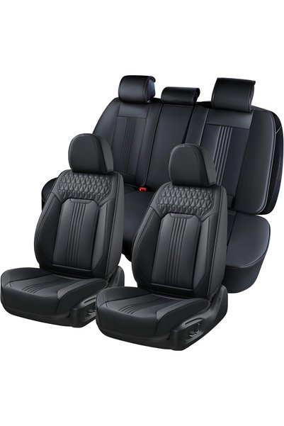 Generic Seat Covers Full Set, Leather Car Seat Cover, Waterproof Car Seat Pro...