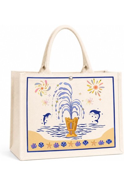Generic Women Canvas Handbag, Reusable Shopping Beach Bag, Birthday Mother's ...