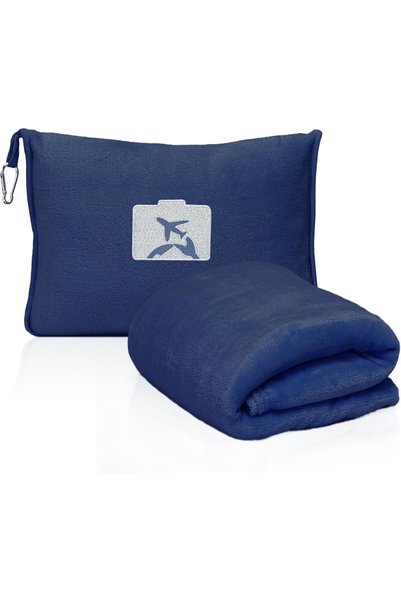 Yelajoy Transforming Travel Blanket & Pillow 2-in-1 - Ultra-Soft Compact Pack...