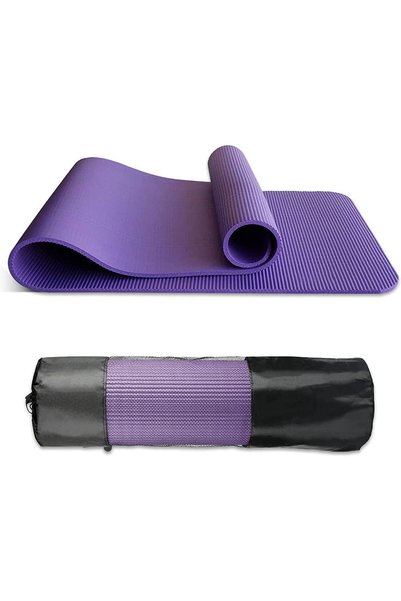 Generic Yoga Mat, 10mm Thick Exercise Yoga Mat Non-Slip Exercise Mat with Car...