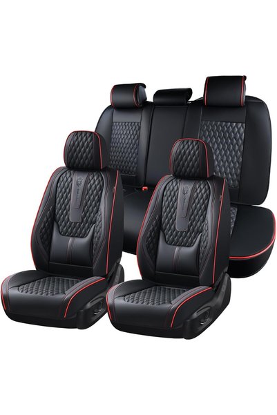 Generic Car Seat Covers Full Set, Nappa Leather Seat Covers for Car, Waterpro...