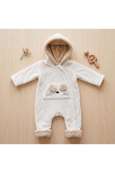 Mothersworld.sa Nehad Baby winter Fur Baby Romper (11174) - Brown