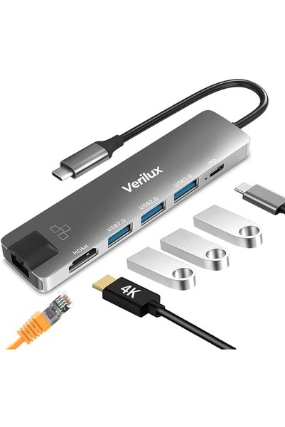 Generic إليفانت بوت ®   محول USB C متعدد الوظائف 6 في 1 مع منفذ HDMI بدقة 4K،...